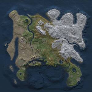 Thumbnail Rust Map: Procedural Map, Size: 3400, Seed: 6894, 14 Monuments