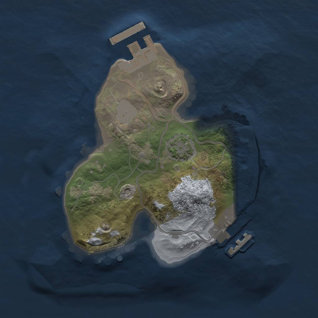 Rust Map: Procedural Map, Size: 1700, Seed: 267201997, 4 Monuments