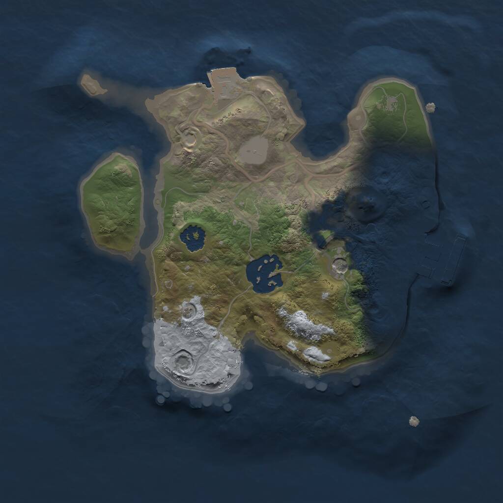 Rust Map: Procedural Map, Size: 2000, Seed: 778964642, 4 Monuments