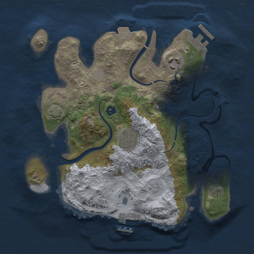 Rust Map: Procedural Map, Size: 2600, Seed: 1508432323, 8 Monuments