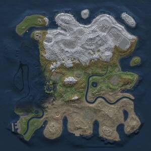 Thumbnail Rust Map: Procedural Map, Size: 3800, Seed: 751792381, 16 Monuments