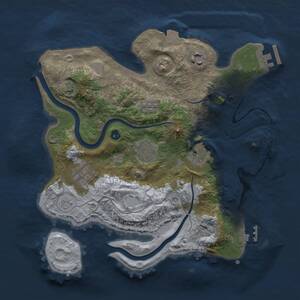 Thumbnail Rust Map: Procedural Map, Size: 3000, Seed: 14693, 11 Monuments