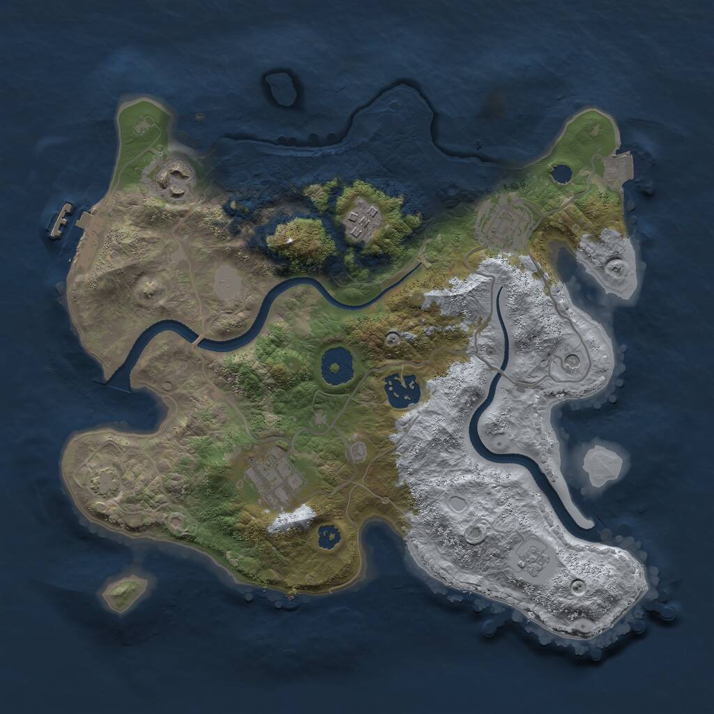 Rust Map: Procedural Map, Size: 3000, Seed: 567434767, 10 Monuments