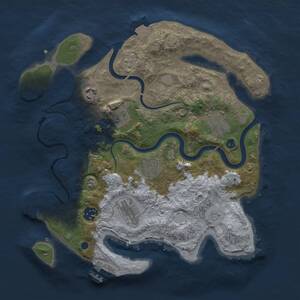 Thumbnail Rust Map: Procedural Map, Size: 3250, Seed: 1339979714, 13 Monuments