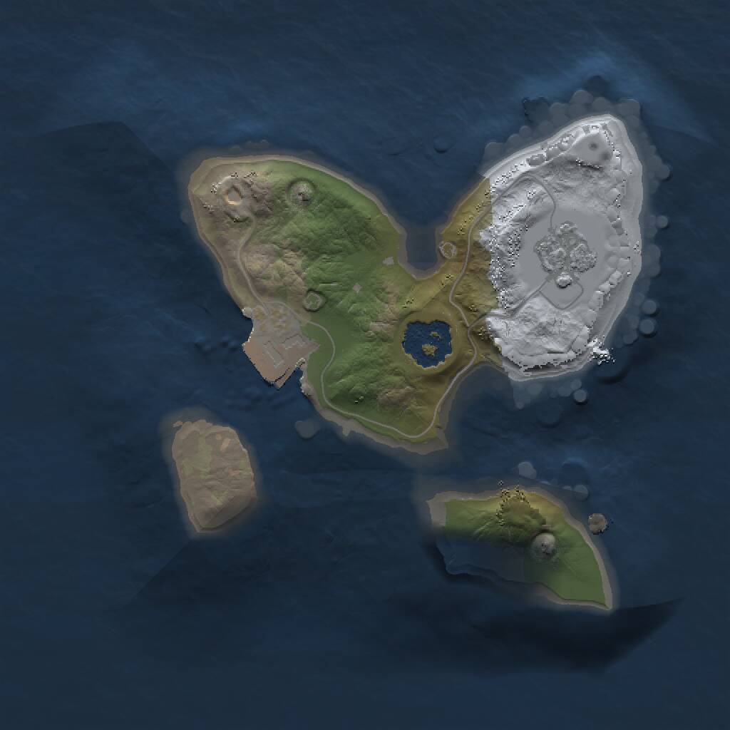 Rust Map: Procedural Map, Size: 1500, Seed: 1485216124, 2 Monuments