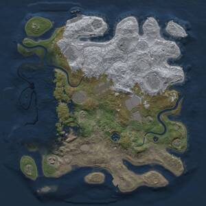 Thumbnail Rust Map: Procedural Map, Size: 3700, Seed: 1038321186, 15 Monuments