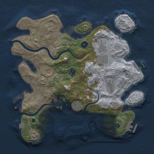 Thumbnail Rust Map: Procedural Map, Size: 3500, Seed: 246696138, 14 Monuments