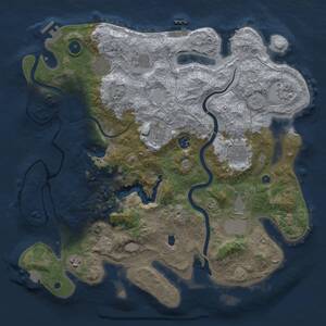 Thumbnail Rust Map: Procedural Map, Size: 4000, Seed: 287695495, 15 Monuments