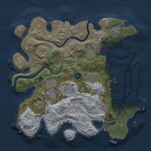 Thumbnail Rust Map: Procedural Map, Size: 3500, Seed: 62808558, 15 Monuments