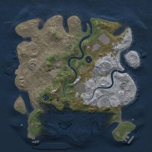 Thumbnail Rust Map: Procedural Map, Size: 3500, Seed: 71355, 15 Monuments