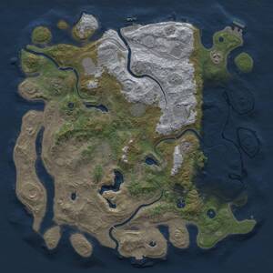 Thumbnail Rust Map: Procedural Map, Size: 4500, Seed: 27463635, 16 Monuments