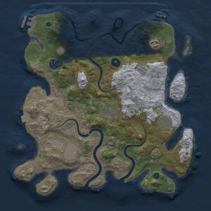 Thumbnail Rust Map: Procedural Map, Size: 3500, Seed: 1622482602, 12 Monuments