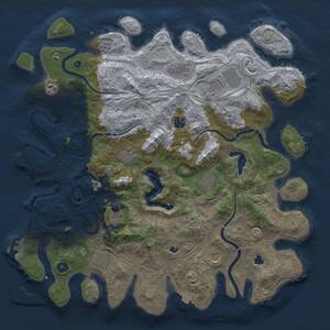 Thumbnail Rust Map: Procedural Map, Size: 4500, Seed: 219284351, 17 Monuments