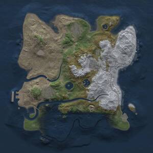 Thumbnail Rust Map: Procedural Map, Size: 3000, Seed: 960089002, 10 Monuments