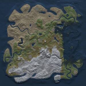 Thumbnail Rust Map: Procedural Map, Size: 5000, Seed: 2763, 17 Monuments
