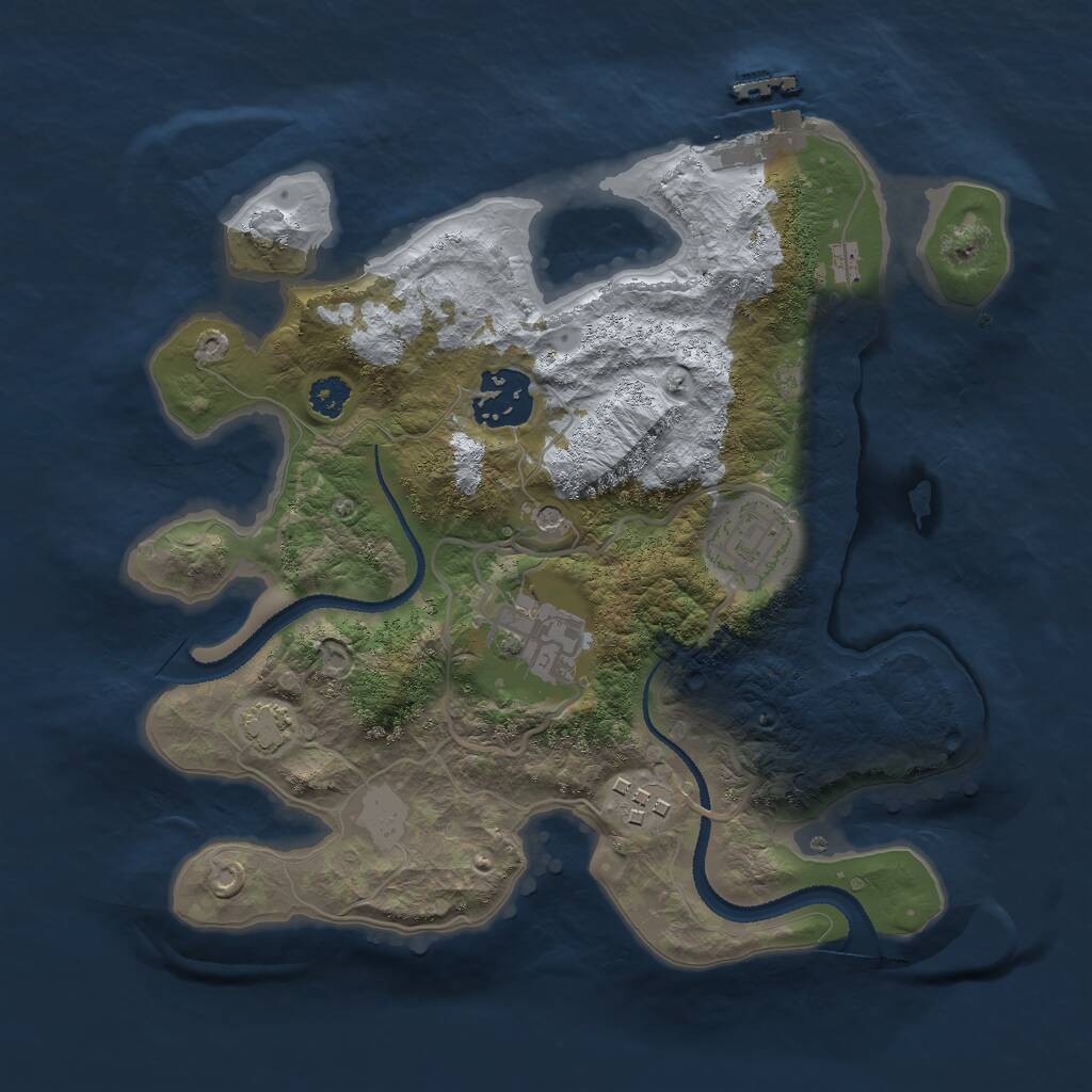 Rust Map: Procedural Map, Size: 2700, Seed: 1783857721, 8 Monuments