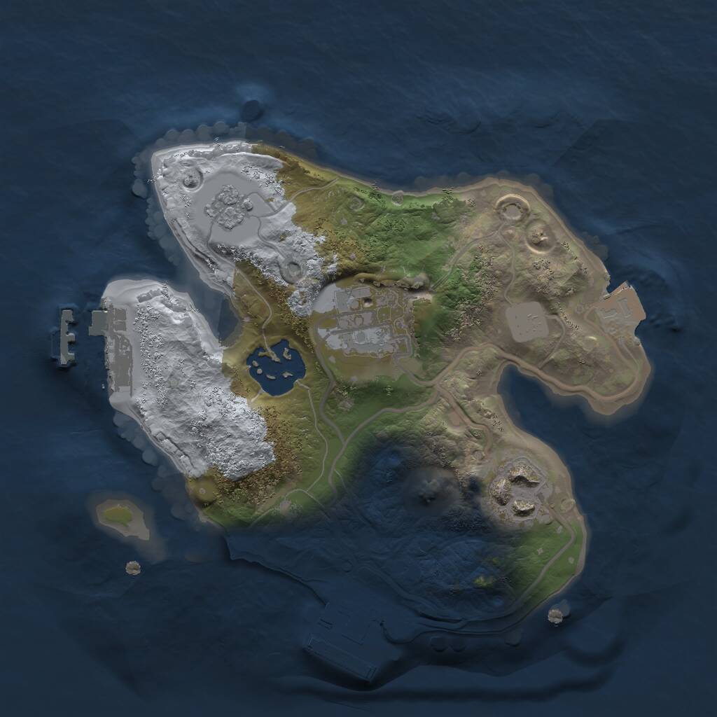 Rust Map: Procedural Map, Size: 2000, Seed: 1098913177, 7 Monuments