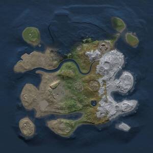 Thumbnail Rust Map: Procedural Map, Size: 2500, Seed: 59798466, 6 Monuments