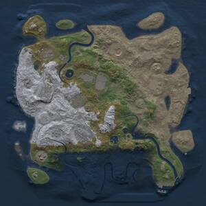 Thumbnail Rust Map: Procedural Map, Size: 3750, Seed: 373467853, 16 Monuments