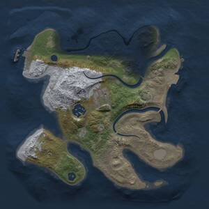 Thumbnail Rust Map: Procedural Map, Size: 2500, Seed: 1402092943, 6 Monuments
