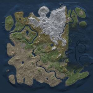 Thumbnail Rust Map: Procedural Map, Size: 4500, Seed: 1910481672, 17 Monuments