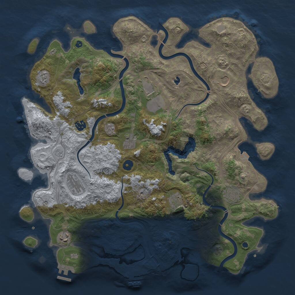 Rust Map: Procedural Map, Size: 4250, Seed: 1598025069, 15 Monuments