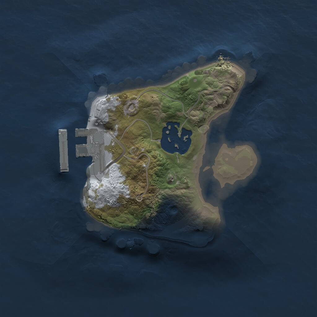 Rust Map: Procedural Map, Size: 1500, Seed: 64354, 3 Monuments