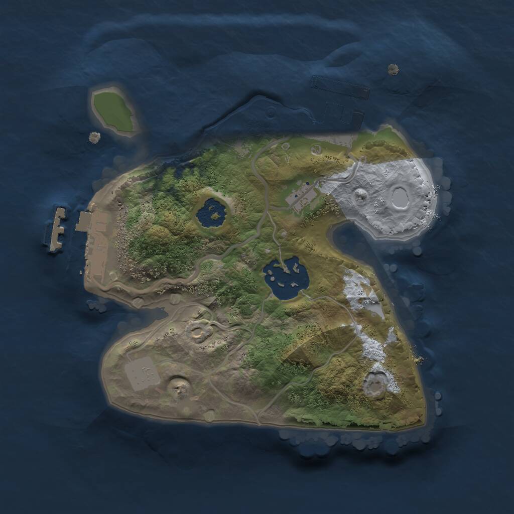 Rust Map: Procedural Map, Size: 1800, Seed: 253042944, 4 Monuments