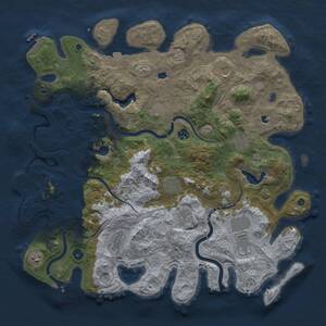Thumbnail Rust Map: Procedural Map, Size: 4500, Seed: 1282527471, 16 Monuments