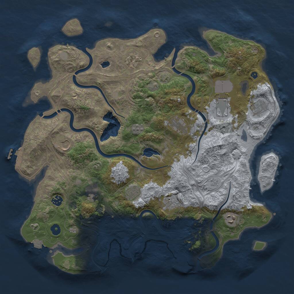 Rust Map: Procedural Map, Size: 4250, Seed: 15987, 17 Monuments