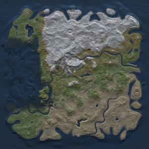 Thumbnail Rust Map: Procedural Map, Size: 6000, Seed: 1447189252, 17 Monuments