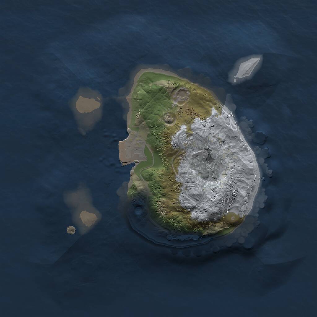 Rust Map: Procedural Map, Size: 1500, Seed: 1912485647, 1 Monuments