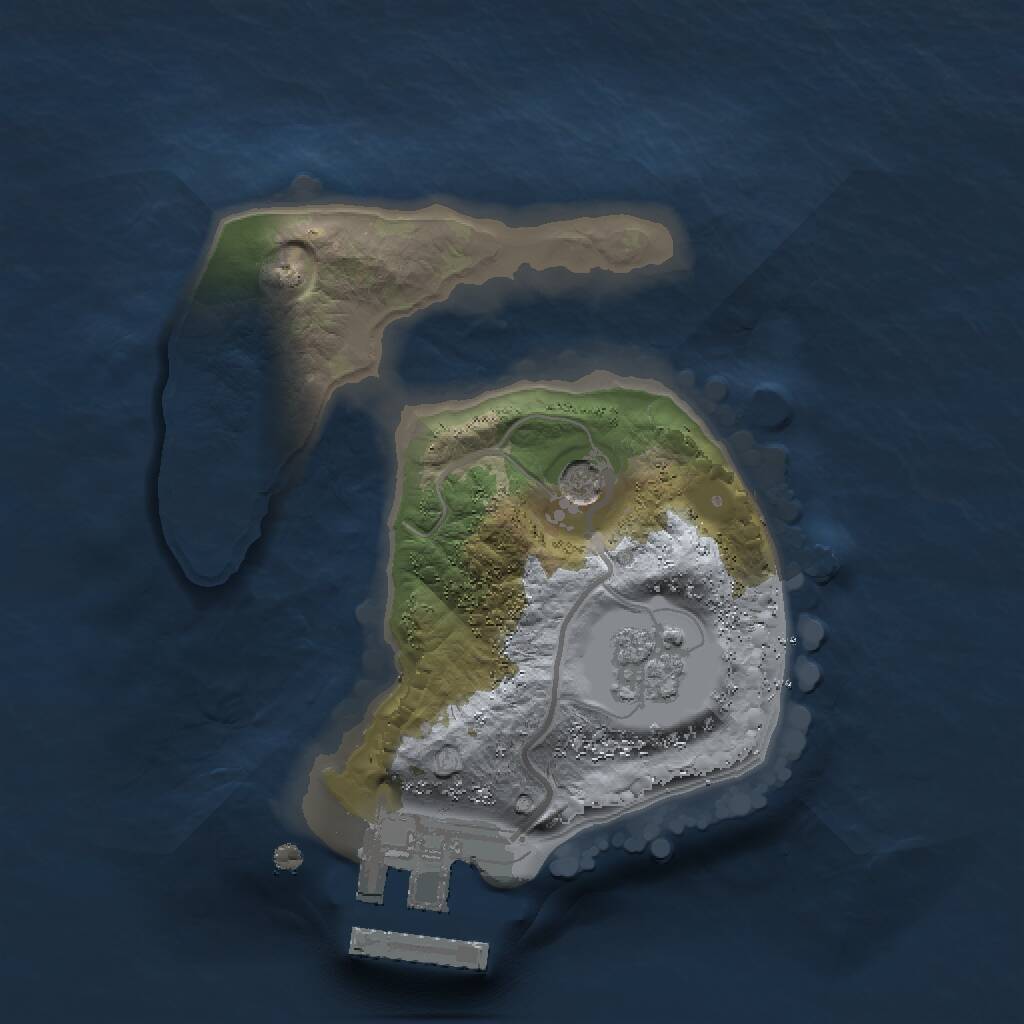 Rust Map: Procedural Map, Size: 1500, Seed: 2122124634, 4 Monuments