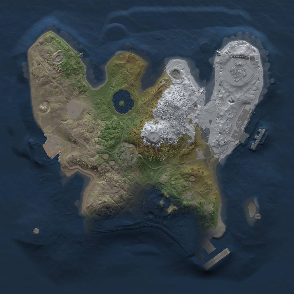 Rust Map: Procedural Map, Size: 2000, Seed: 145232, 5 Monuments