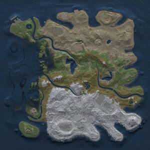 Thumbnail Rust Map: Procedural Map, Size: 4050, Seed: 16169666, 16 Monuments