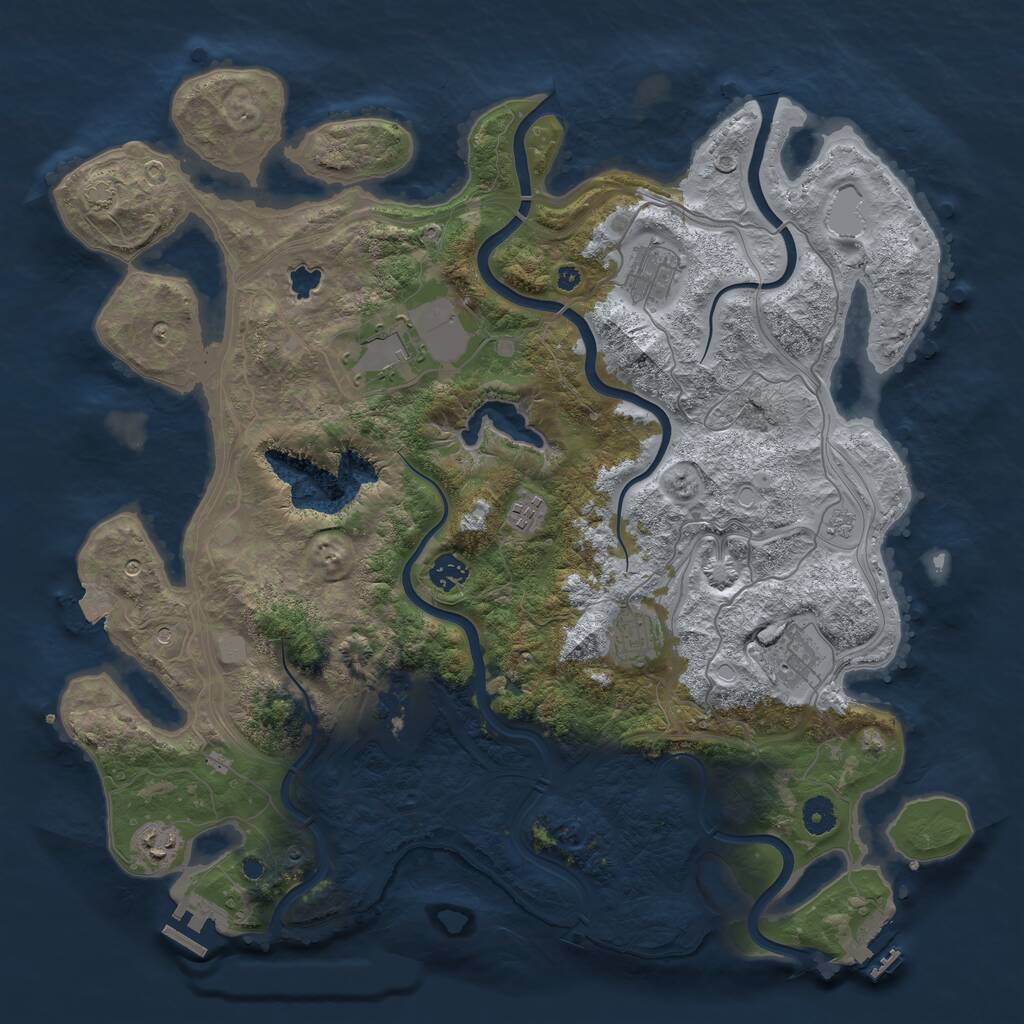Rust Map: Procedural Map, Size: 4250, Seed: 4736, 14 Monuments