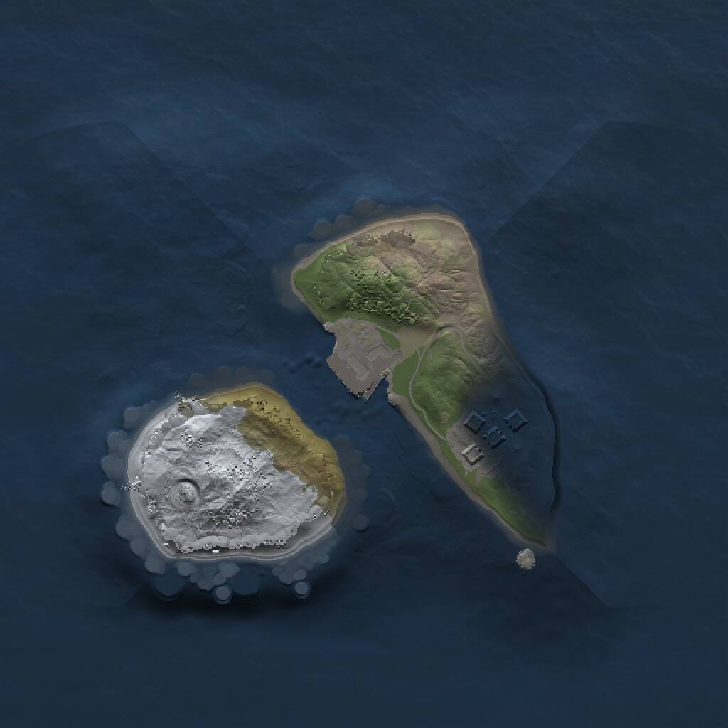 Rust Map: Procedural Map, Size: 1500, Seed: 1627546387, 2 Monuments