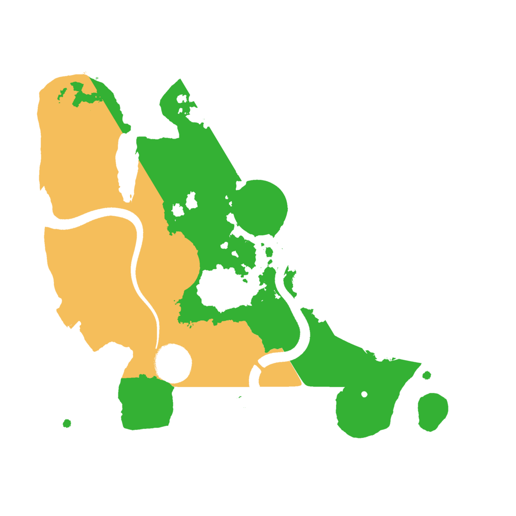 Biome Rust Map: Procedural Map, Size: 2500, Seed: 145232