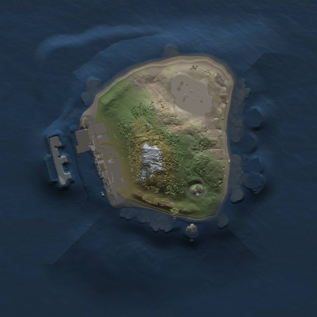 Rust Map: Procedural Map, Size: 1000, Seed: 231213213, 2 Monuments