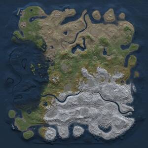 Thumbnail Rust Map: Procedural Map, Size: 4750, Seed: 58744231, 17 Monuments