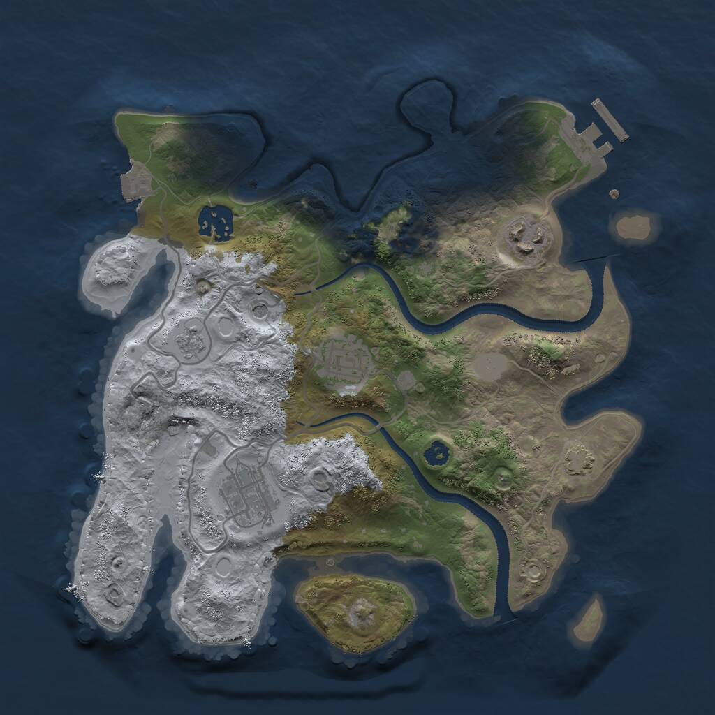 Rust Map: Procedural Map, Size: 2900, Seed: 43634233, 9 Monuments