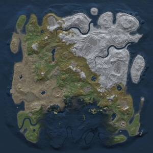 Thumbnail Rust Map: Procedural Map, Size: 4500, Seed: 698456, 17 Monuments