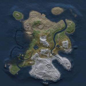 Thumbnail Rust Map: Procedural Map, Size: 2700, Seed: 1783944082, 10 Monuments