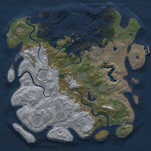 Thumbnail Rust Map: Procedural Map, Size: 4500, Seed: 638753020, 15 Monuments