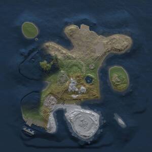Thumbnail Rust Map: Procedural Map, Size: 2000, Seed: 788562332, 5 Monuments