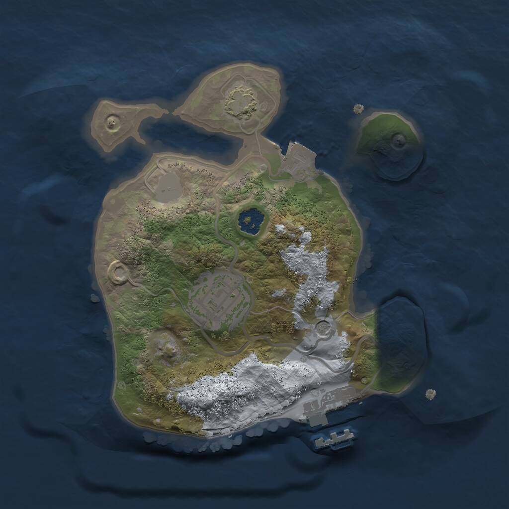 Rust Map: Procedural Map, Size: 2000, Seed: 599676475, 5 Monuments