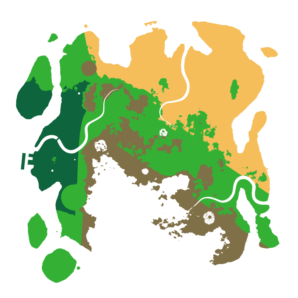 Biome Rust Map: Procedural Map, Size: 3650, Seed: 343269