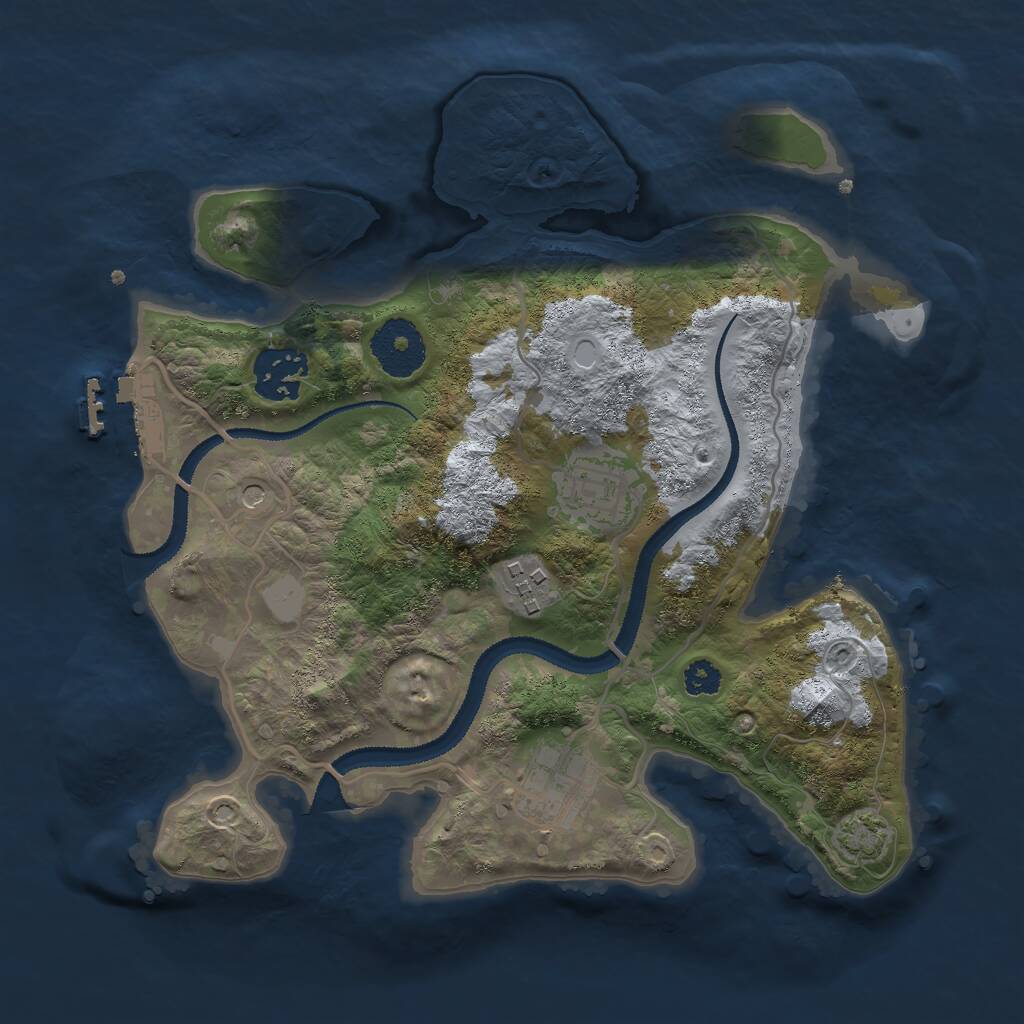 Rust Map: Procedural Map, Size: 2800, Seed: 856577857, 8 Monuments