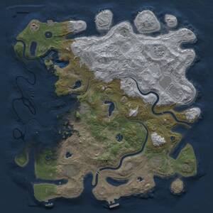 Thumbnail Rust Map: Procedural Map, Size: 4500, Seed: 13381, 16 Monuments