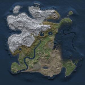 Thumbnail Rust Map: Procedural Map, Size: 3000, Seed: 1553756105, 12 Monuments